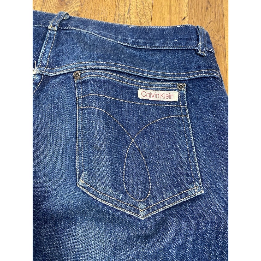 Vintage 70s Calvin Klein Jeans Western Scovill Zipper Denim Jeans Size 34 x 27